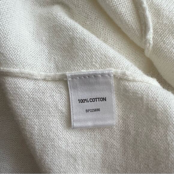 Nordstrom BP Frenchi open short sleeve drape ruffle sweater cardigan ivory cream - Picture 6 of 6